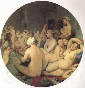 Jean Auguste Dominique Ingres The Turkish Bath (mk05) Norge oil painting art
